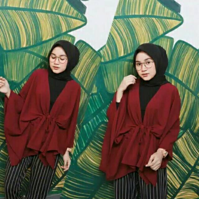 Cardigan kimono serut / cardigan kelelawar