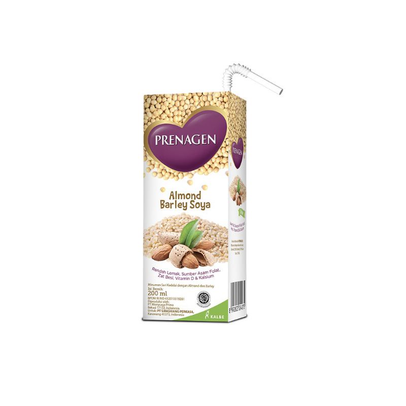 Prenagen UHT Almond Soya 200ml / Susu UHT Prenagen Rasa Almond Soya 200ml