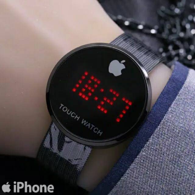 JAM TANGAN PRIA APPLE WATCH IPHONE TOUCH SCREEN RANTAI PASIR