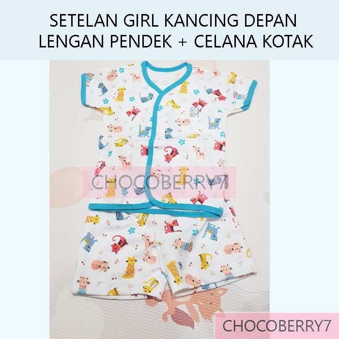 Setelan Baju Celana Bayi Anak Perempuan merk LittleQ Little Q