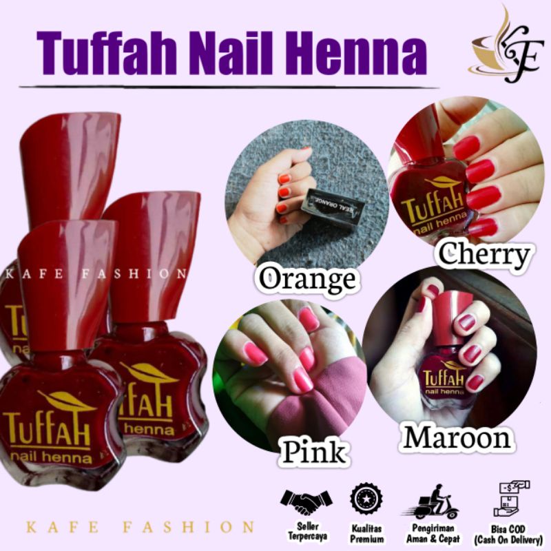 (TUFFAH READY LAGI) Kutek Halal Muslimah Sah Sholat Tuffah Nail Henna Ori Hena Hitam Maroon Coklat Bisa Grosir Bukan Nauraa Ashoka Inai Pewarna Cat Kuku