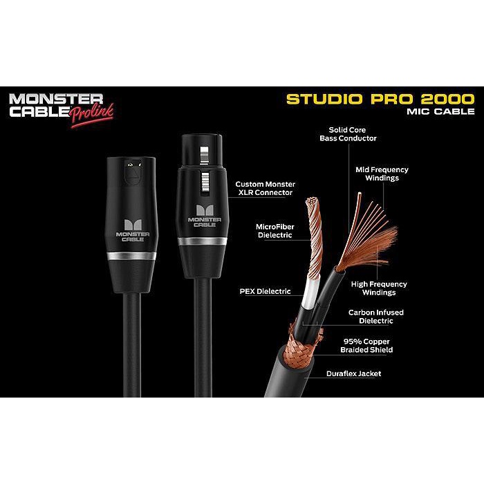 Monster Prolink Studio Pro 2000 20 ft Microphone Cable