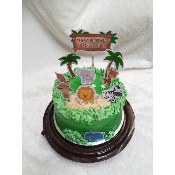 

birthday cake tema animal