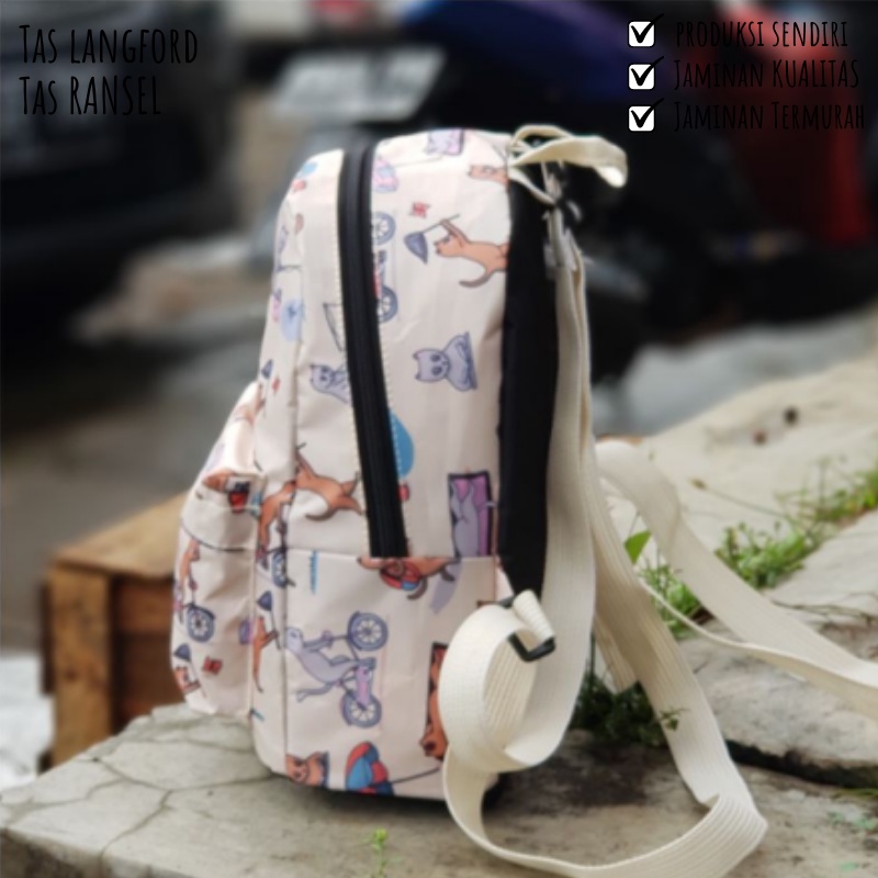 Tas Ransel Mini Backpack Punggung Bahu Multifungsi Stylish Backpack Remaja Dewasa Sekolah Kuliah Kerja Traveling Kekinian Terbaru Murah Bagus Waterproof Model Fashion Korea Import Lokal Original Perempuan