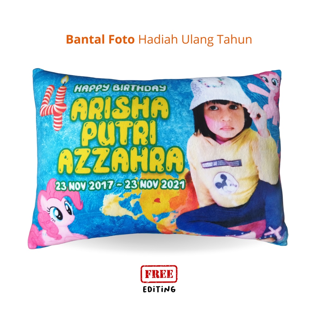 BANTAL FOTO CUSTOM HADIAH ULANG TAHUN