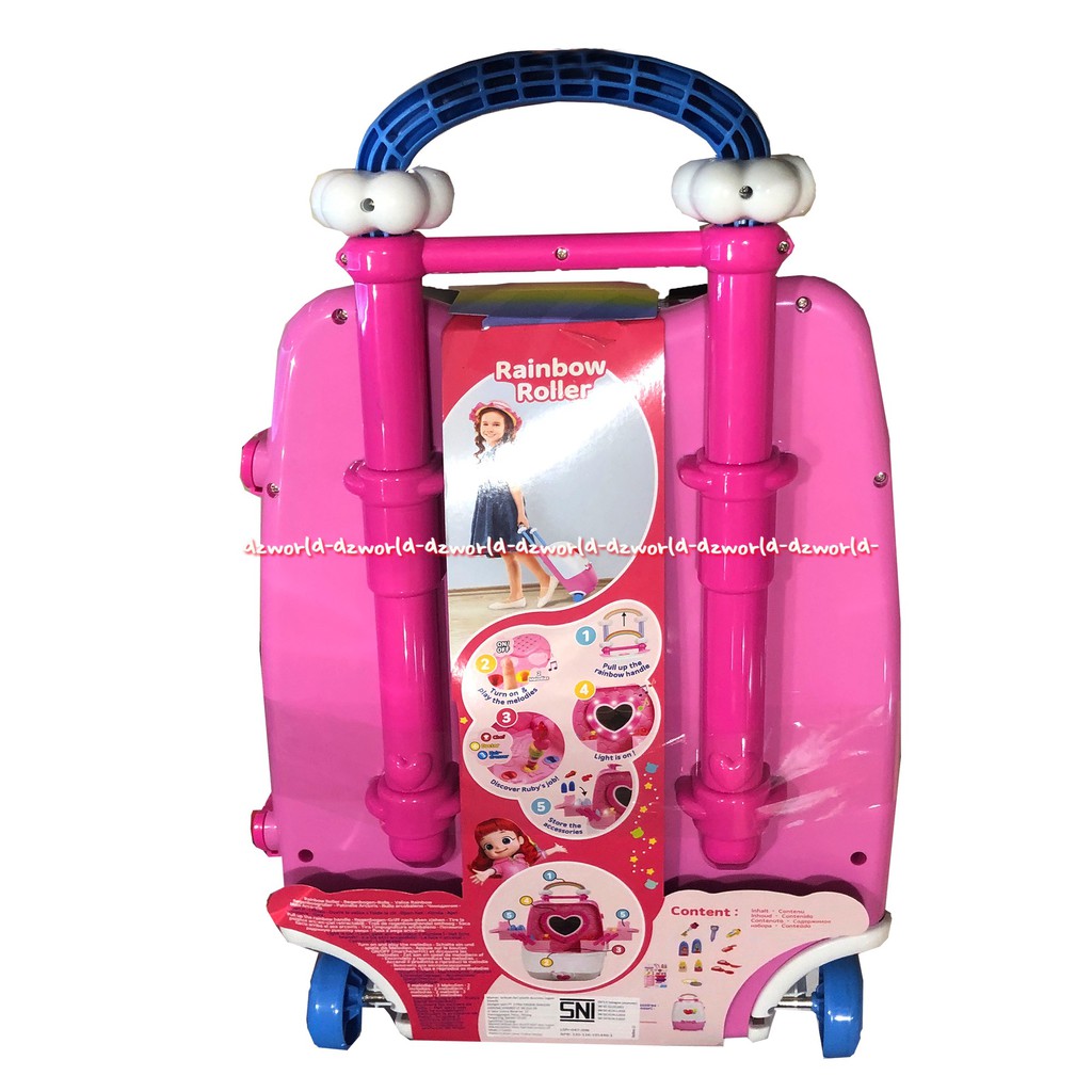 Rainbow Ruby Rainbow Stroller Mainan Dengan Tas Dorong Trolly Anak