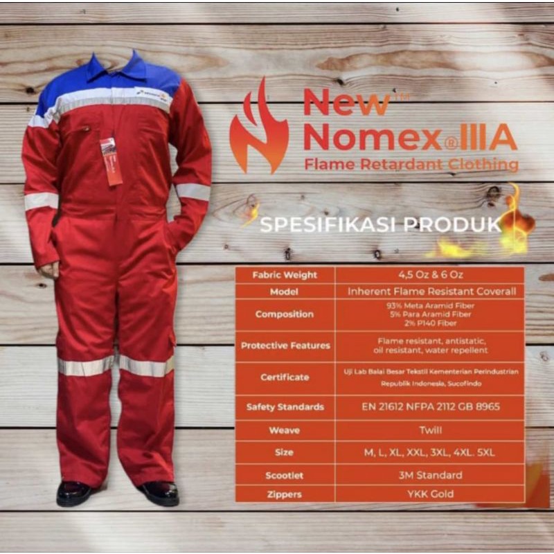 Wearpack Coverall Nomex lllA Original / Coverall Nomex Pertamina