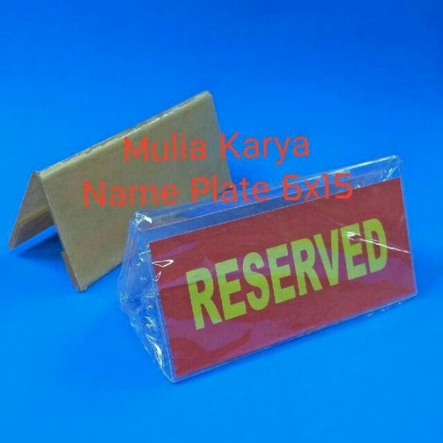 

Acrilic name plate 7 x 15 aklirik nama