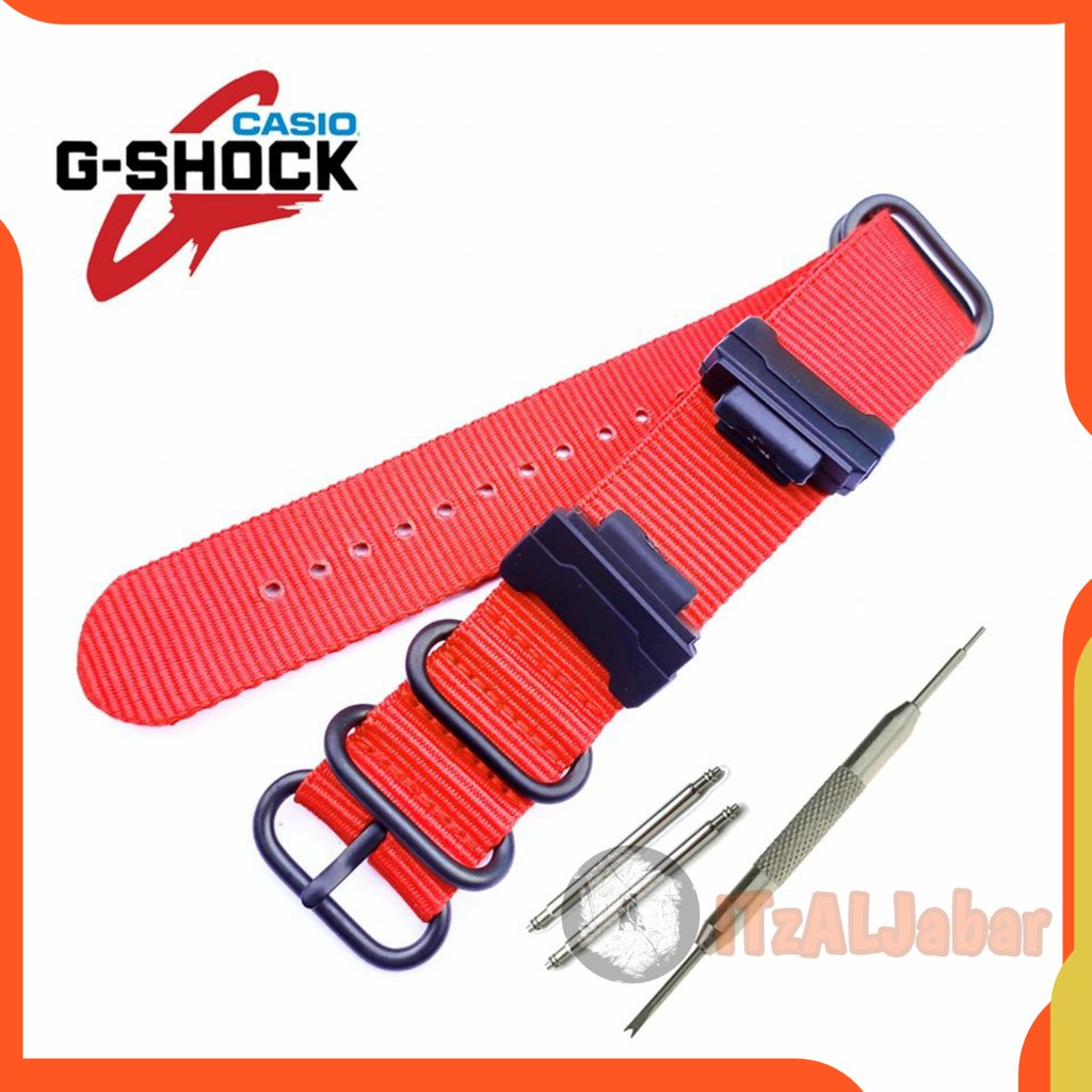 Tali jam tangan Casio G shock Kanvas Zulu strap Adapter - Merah