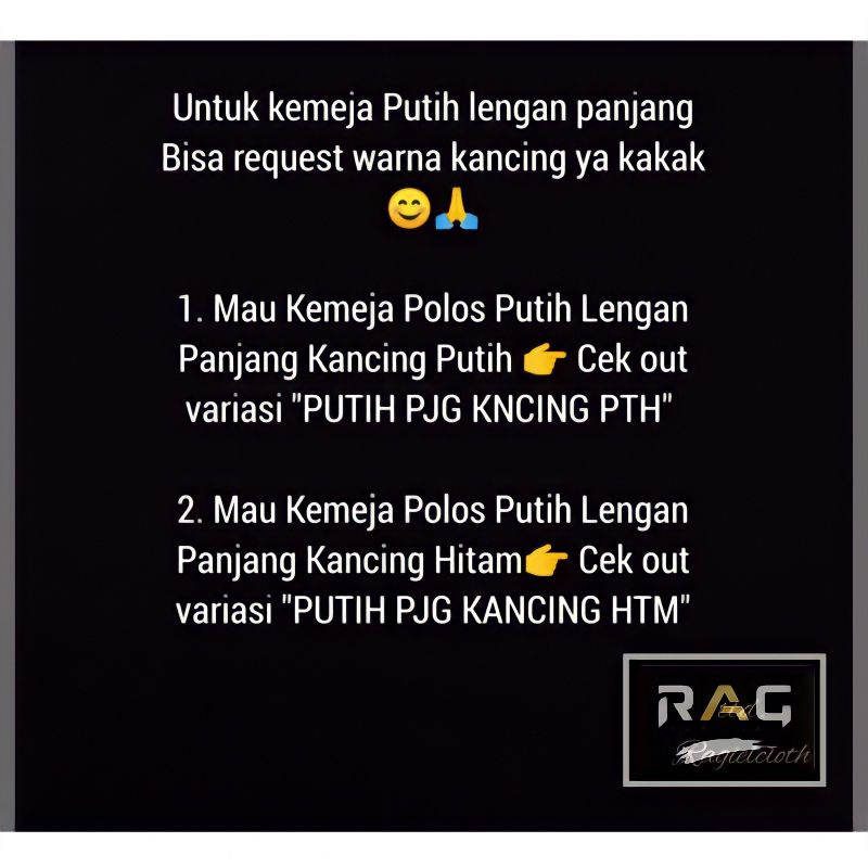 PUTIH KEMEJA POLOS PUTIH KANCING WARNA PUTIH  KEMEJA PUTIH POLOS  PUTIH KANCING PUTIH  KEMEJA PRIA PUTIH  KEMEJA PUTIH KEMEJA HITAM TERACOTTA HIJAU SAGE LILAC KUNING KUNYIT MUSTRAD