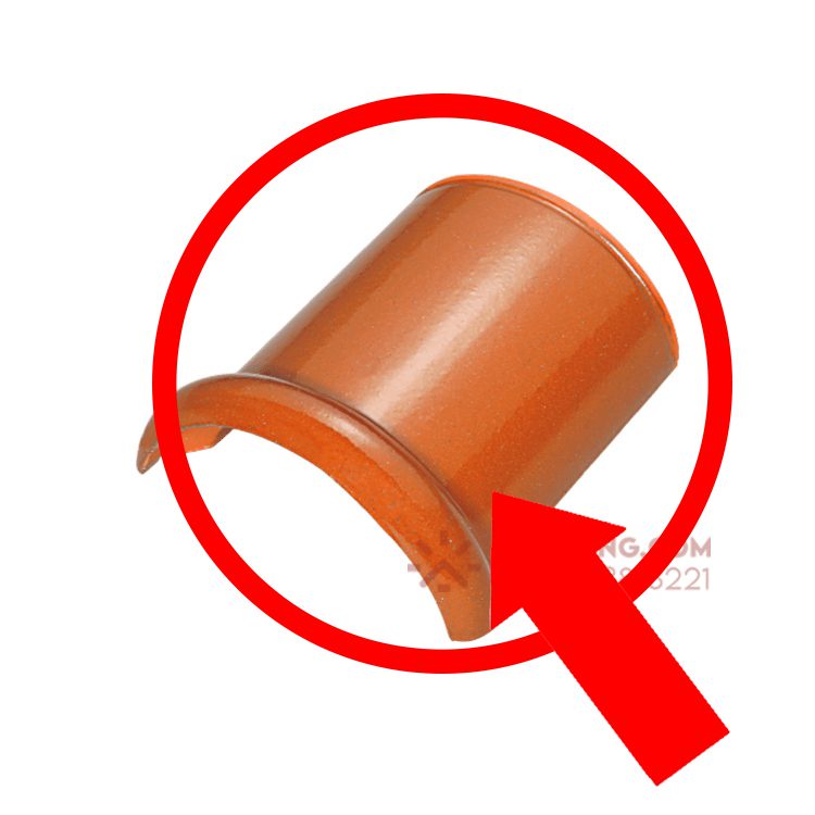 Nok Kanmuri Tipe Espanica KE 2 Warna Unglazed Aksesoris Genteng Keramik