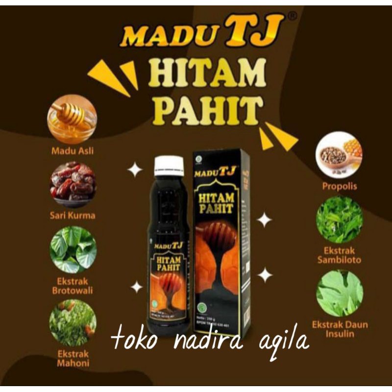 Madu Tj Hitam Pahit 250 gram / madu hitam pahit/ menjaga daya tahan tubuh /madu hitam