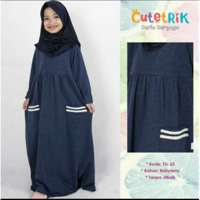 (2-5th) TERMURAH SETELAN FASHION BAJU GAMIS ANAK KAOS BABY TERRY TERBARU CUTETRIK PEREMPUAN MUSLIM