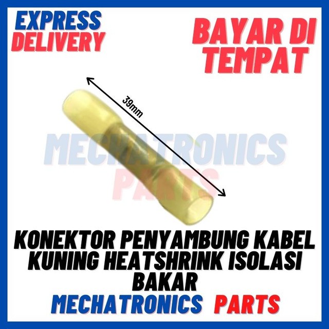 [DEV-9409] KONEKTOR PENYAMBUNG KABEL KUNING HEAT SHRINK ISOLASI BAKAR