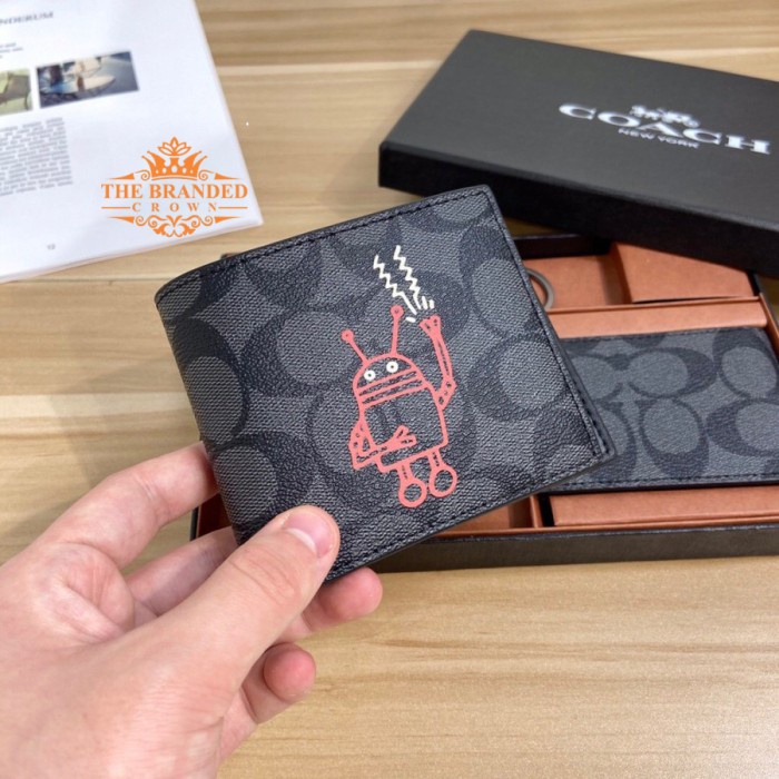 Dompet Coach 11945 Wallet Compact Keith Haring Robot