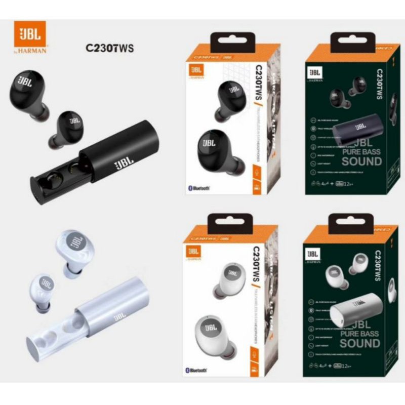 Headset Bluetooth JBL C230 TWS  Wireless Earphone JBL C230 TWS Touch