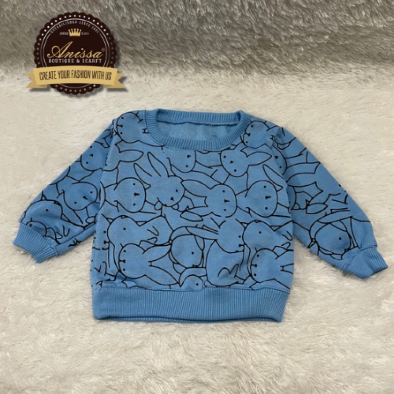 Sweter bayi 3-12 bln motif rabbit