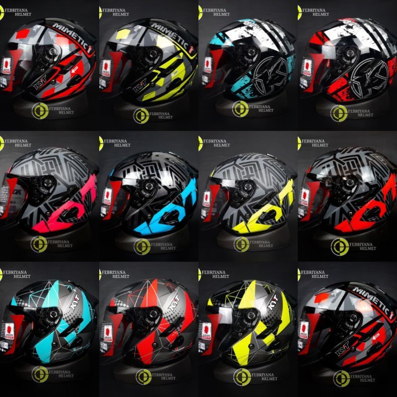 HELM KYT GALAXY FLAT R DOUBLE VISOR MOTIF/KYT GALAXY