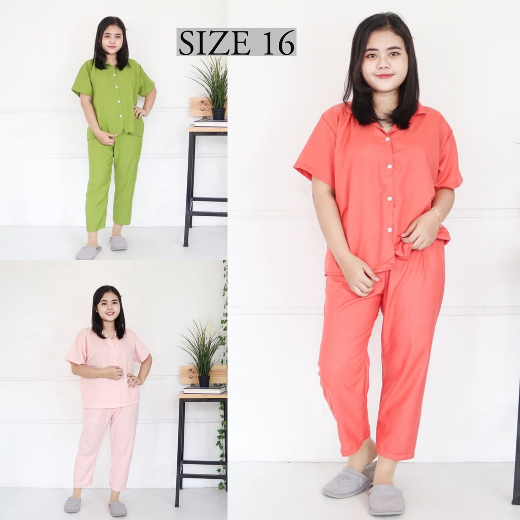 IZANY Piyama Remaja Size 16 Polos Plain