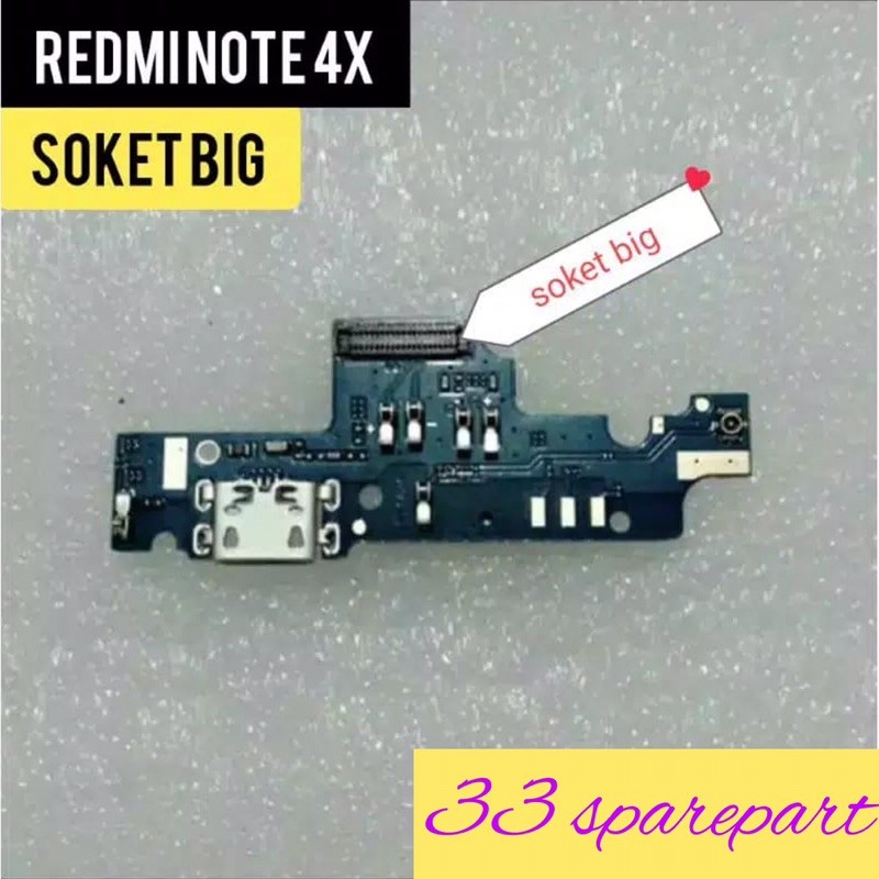 FLEXIBLE CHARGER/PCB XIAOMI REDMI NOTE 4X SNAPDRAGON SOKET BIG/SMALL ORIGINAL