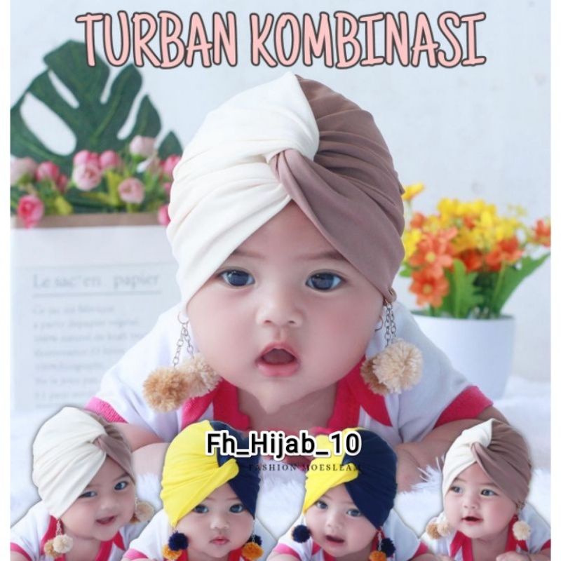 turban Kombinasi anak bayi perempuan Usia 0 - 3 Tahun | ciput baby new born 6 - 2 thn | bandana Baby Girl newborn import Premium lucu 1 - 5 Bulan