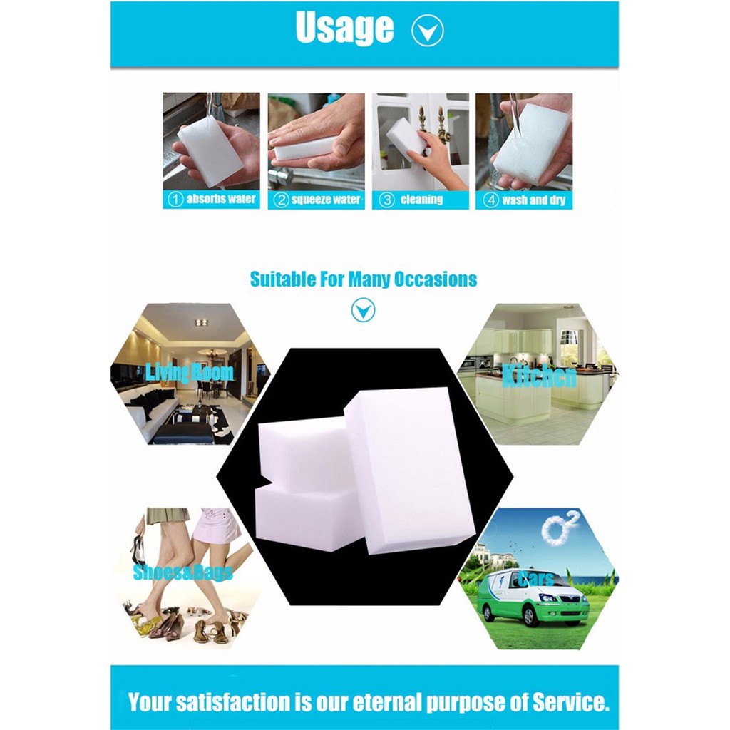 Magic nano sponge Spon Multi guna cuci piring dapur jendela tanpa sabun ramah lingkungan