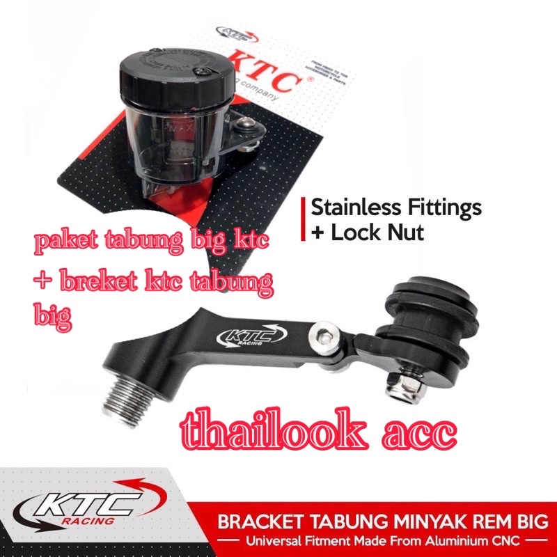 Tabung Minyak Rem KTC Racing BIG Free Breket Universal