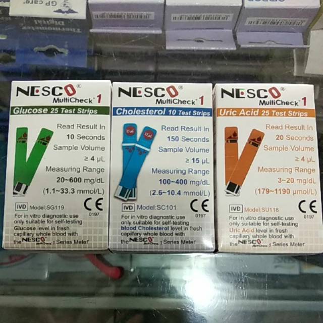 Strip isi ulang Nesco / gula nesco / cholesterol nesco / asam urat