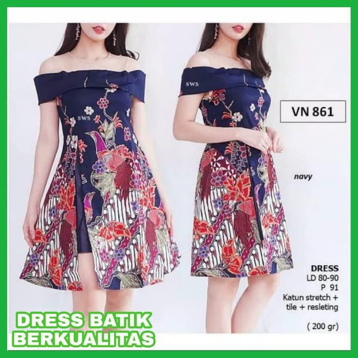 Terlaris Dress Batik Kerja Sabrina Baju Kerja Batik Dress Kerja Batik Wanita