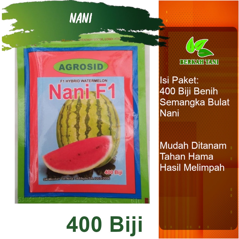 Nani 400 Biji Benih Semangka Hibrida