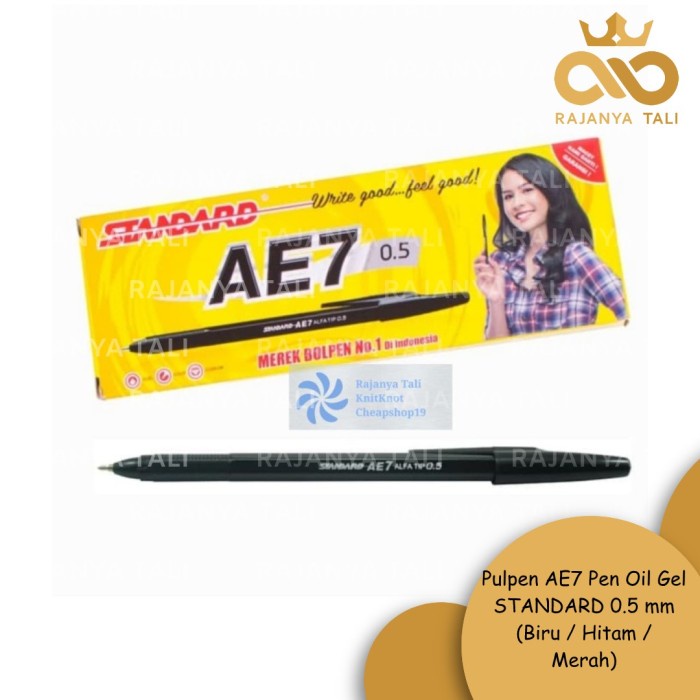 

Unik Pulpen Ae7 Pen Oil Gel Standard 0.5 Mm (Biru / Hitam / Merah) Murah