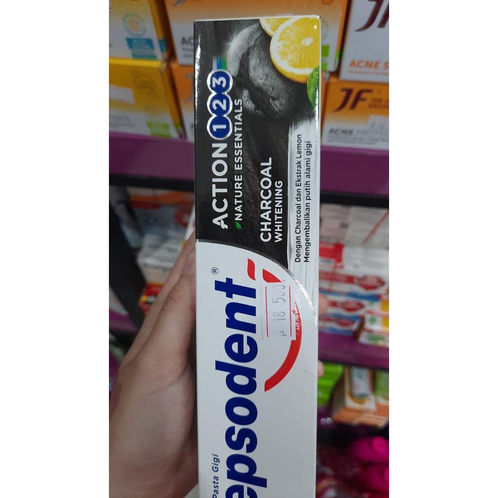 PEPSODENT PASTA GIGI CHARCOAL WHITENING NATURE ESSECNTIALS 160GR