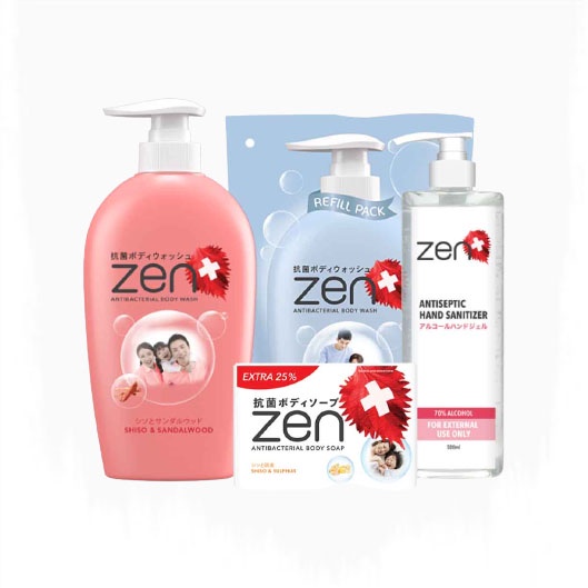 ★ BB ★ Zen Antibacterial Body Wash - Refill 450 mL - Botol 500 mL - Shiso &amp; Seasalt - Shiso &amp; Sandalwood - Shiso &amp; Sulphur - Shinzui