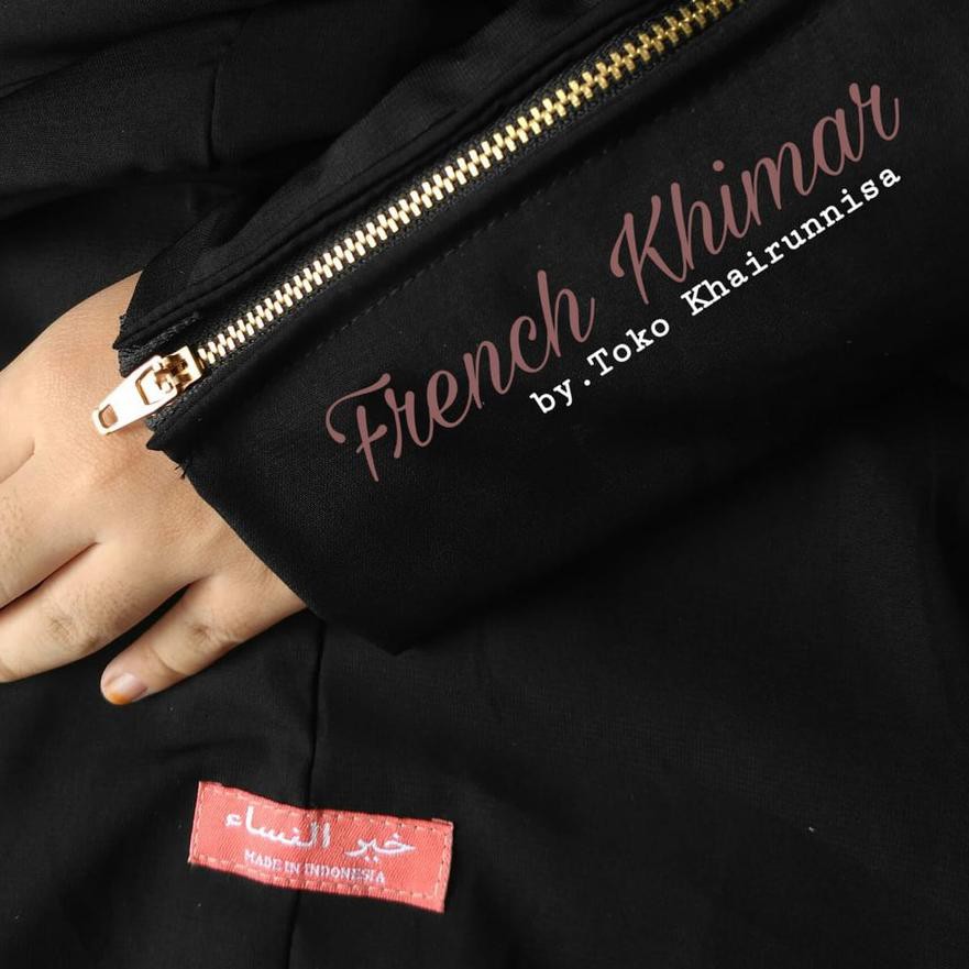♖  FRENCH KHIMAR LENGAN ZIPPER ◘