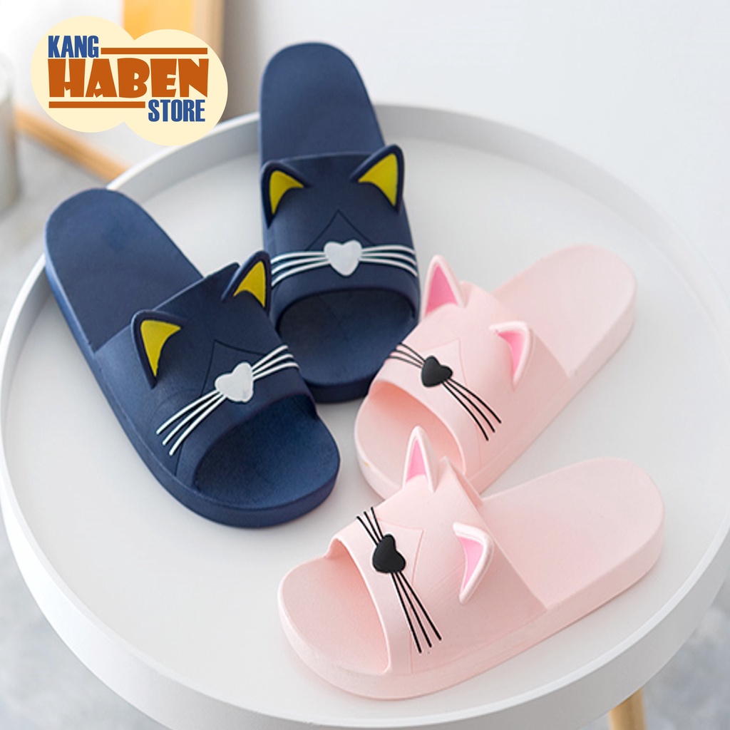 Sandal Import Anak Perempuan Model Slip On Telinga Kucing Lucu Lentur dan Nyaman IMP02