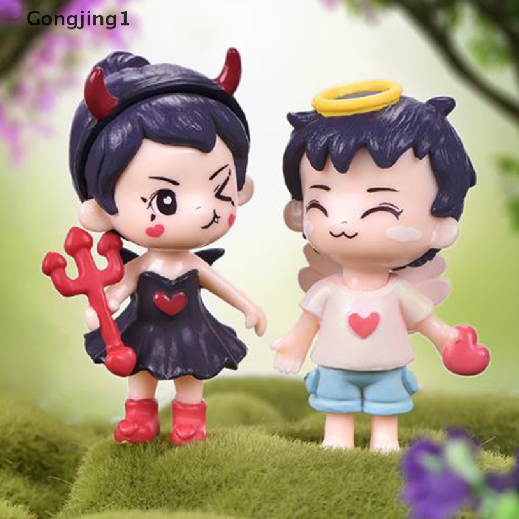 Gongjing1 Miniatur Pasangan Kekasih Untuk Dekorasi Taman Peri / Rumah / Hadiah Valentine