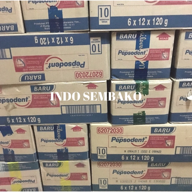 Pasta gigi pepsodent dus 6x12x120g / Pepsodent Dus odol besar / Pepsodent Dus isi 72 / Odol gigi