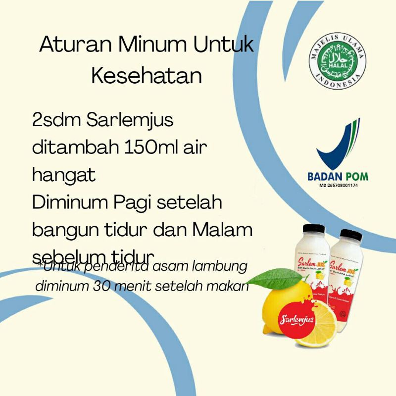 

sari lemon murni sarlem jus 500ml/ DIJAMIN ORI