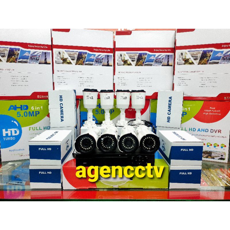 paket cctv 8 kamera outdoor 5mp ir sony full hd komplit