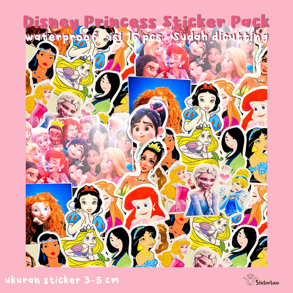 

[16 PCS] STICKER VYNIL DISNEY PRINCESS PUTRI | STIKER AESTHETIC ANAK PRINSES SUDAH DIGUNTING CUTTING DIE CUT DEKORASI LAPTOP CASE HP BINDER ANTI AIR WATERPROOF MURAH