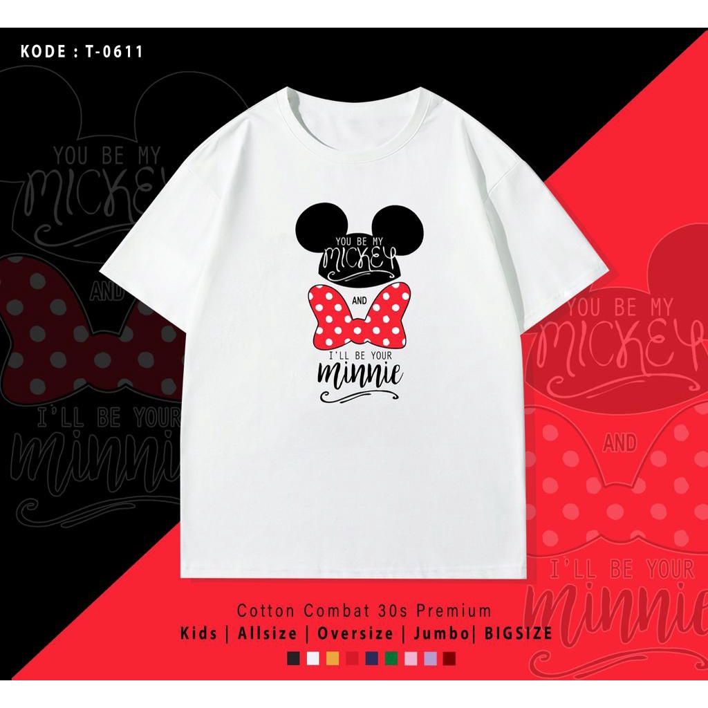 KAOS KARAKTER MINNIE MOUSE LUCU / KAOS WANITA LUCU / KAOS OVER SIZE / KAOS SANTAI / UK M-XL / KAOS LENGAN PENDEK