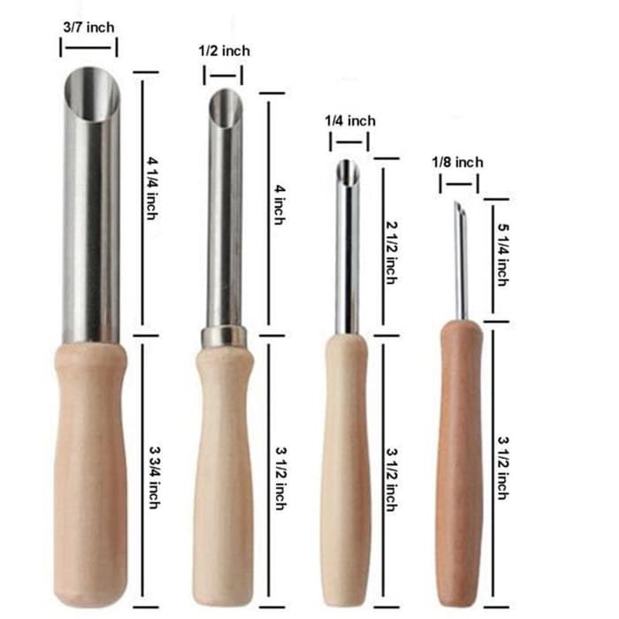 Round Hole Cutters for Ceramics Pottery Clay Sculpture DIY (4pcs)