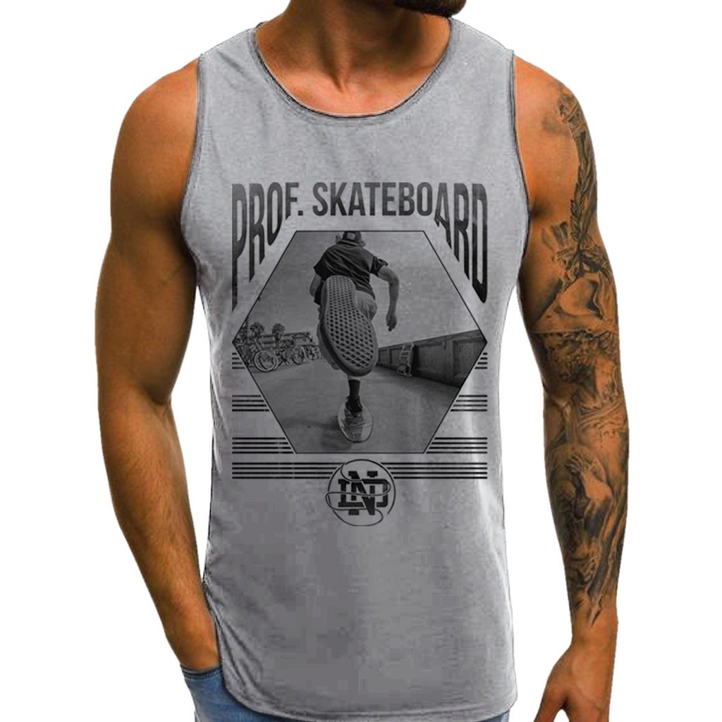 SINGLET PRIA PROF SKATEBOARD KAOS TANPA LENGAN / KAOS DALAM / T-SHIRT DISTRO /SINGLET MURAH BERKUALI