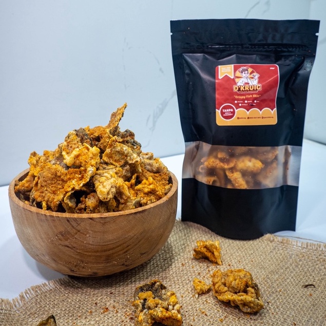 

Cemilan Premium Crispy Salmon Skin D'Kruig