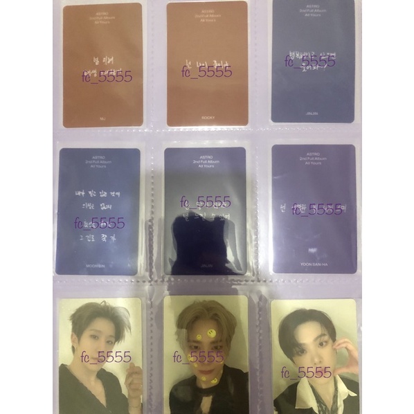 ASTRO All Yours Photocard (pc album) moonbin sanha rocky mj jinjin eunwoo
