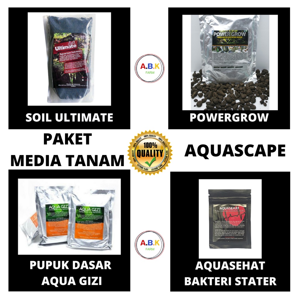 Paket Lengkap Media Tanam Aquascape untuk Pemula aquariset