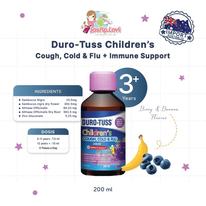 duro-tuss children's cough,cold & flu and immune support
