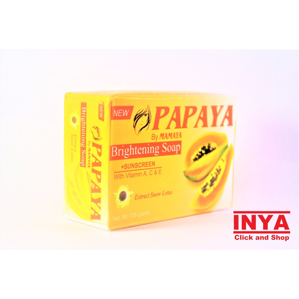 Sabun Muka PAPAYA by MAMAYA Brightening Soap with Vit A, C &amp; E 135gr