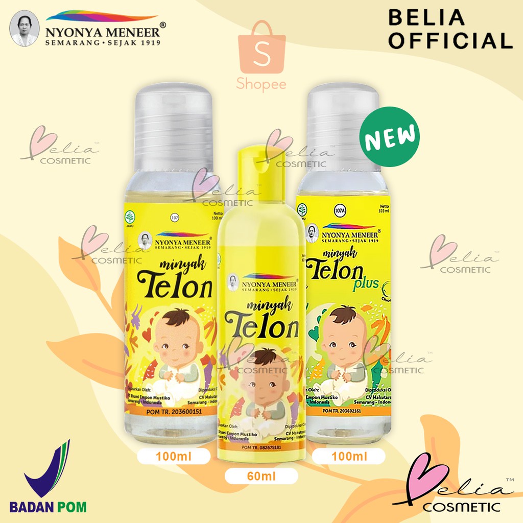 VINLA NYONYA MENEER Minyak Telon Bayi Plus 100ml | 60ml (BPOM) Nyonya Menir Mener