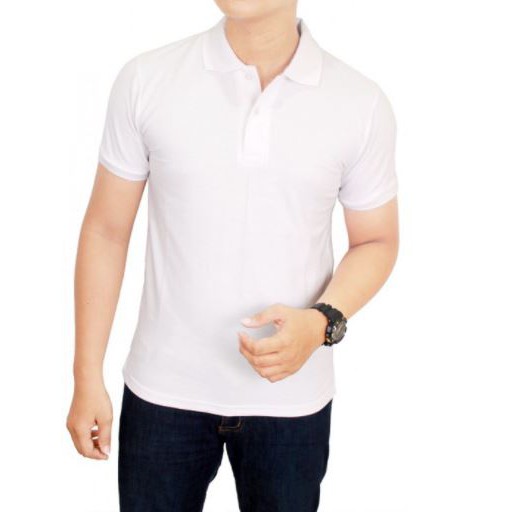 POLO PUTIH POLO SHIRT PRIA / MEN / COWOK POLOS